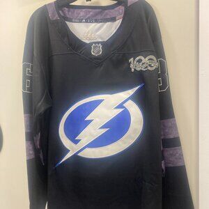 NHL Tampa Bay Lightning Black Jersey #86 Kucherov Size 54